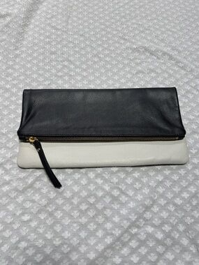 Banana Republic Evan Fold Over Leather Clutch